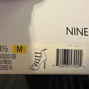 Nine West Strappy Red Heels